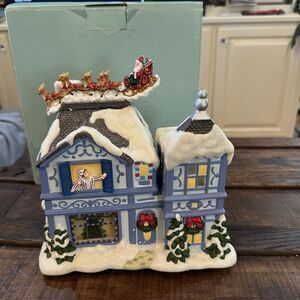 Partylite The Night Before Christmas Musical Candle Tealight House Music Box